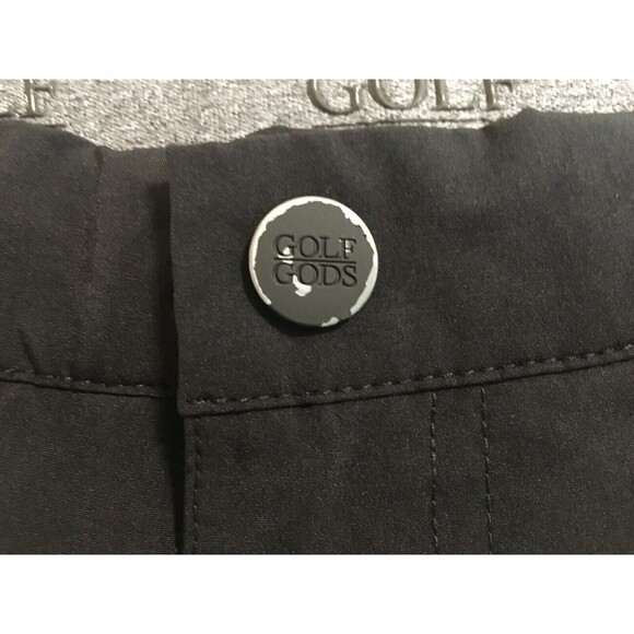 GOLF GODS Men’s Sz 42 Golf Shorts Black Classic Nylon Sportswear Outdoor Active - Picture 3 of 11